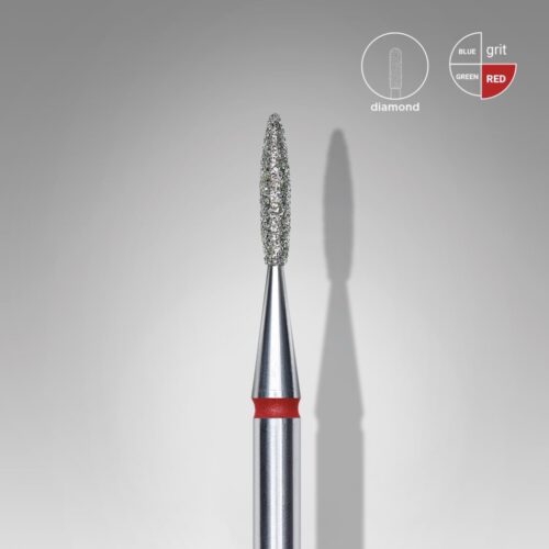 Foret diamanté « Flamme », Rouge, Diamètre tête 1.6mm, partie active 8mm