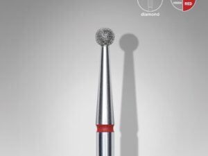 Foret à ongles diamanté « Boule » Rouge, diamètre de la tête 2.5mm